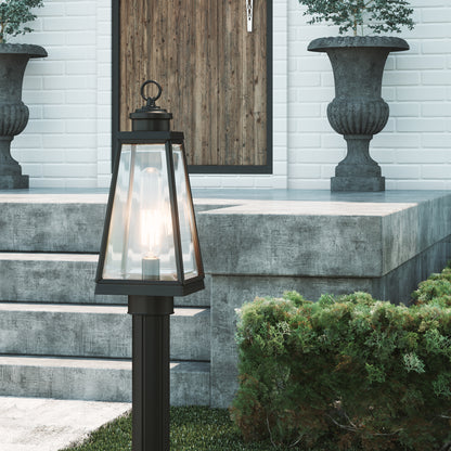 Quoizel Paxton 1 Light Outdoor Lantern, Matte Black