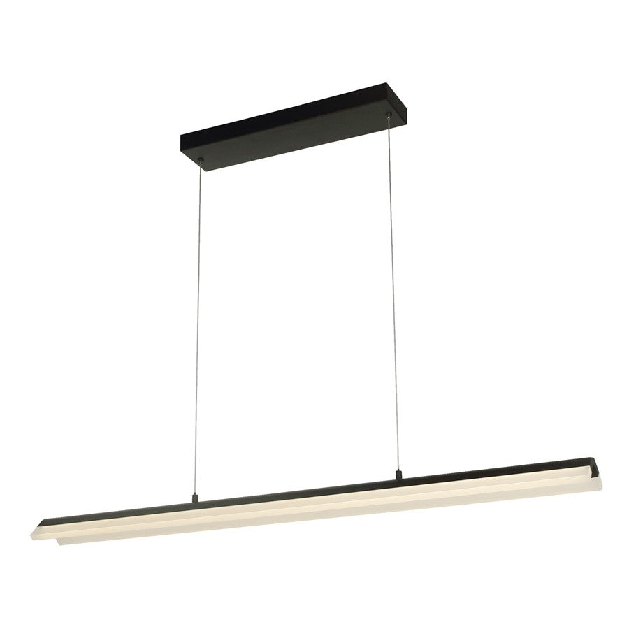 Abra Lighting Eros 2Lt Curved Acrylic Twin Bar Pendant, Black - 10001PN-MB-EROS
