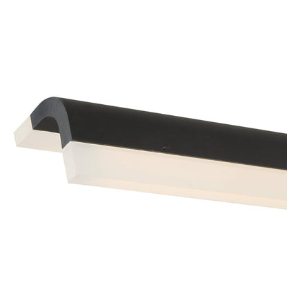 Abra Lighting Eros 2 Light Curved Acrylic Twin Bar Pendant, Black