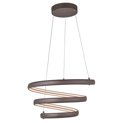 Abra Lighting Sling 1 Light Oval Spring Pendant, Bronze
