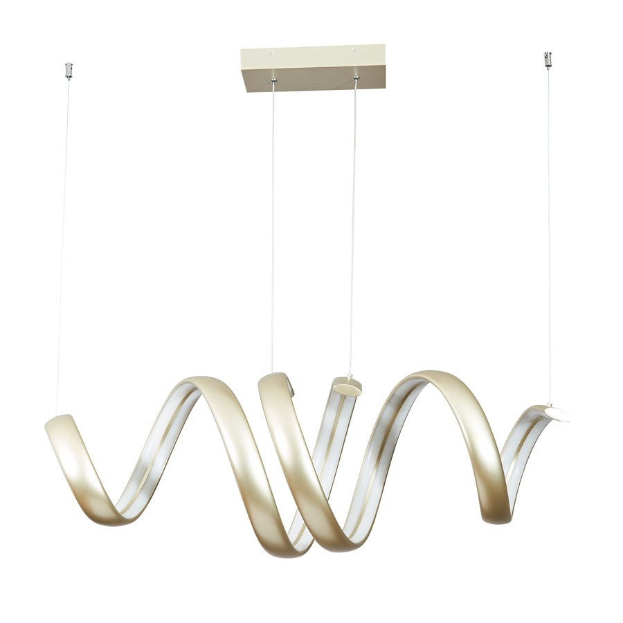 Abra Lighting Sling 2Lt Linear Spring Pendant, Silver - 10006PN-TS-SLING