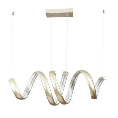 Abra Lighting Sling 2Lt Linear Spring Pendant, Silver - 10006PN-TS-SLING