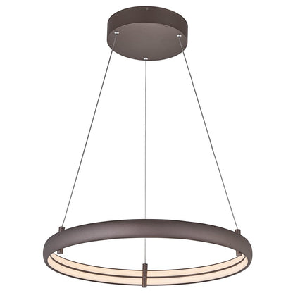 Abra Lighting Sling 1 Light Small Dual LED Ring Pendant, Bronze