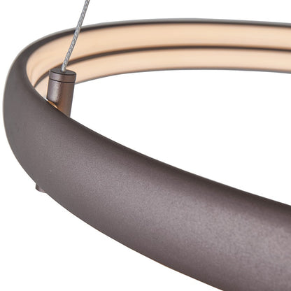 Abra Lighting Sling 1 Light Small Dual LED Ring Pendant, Bronze