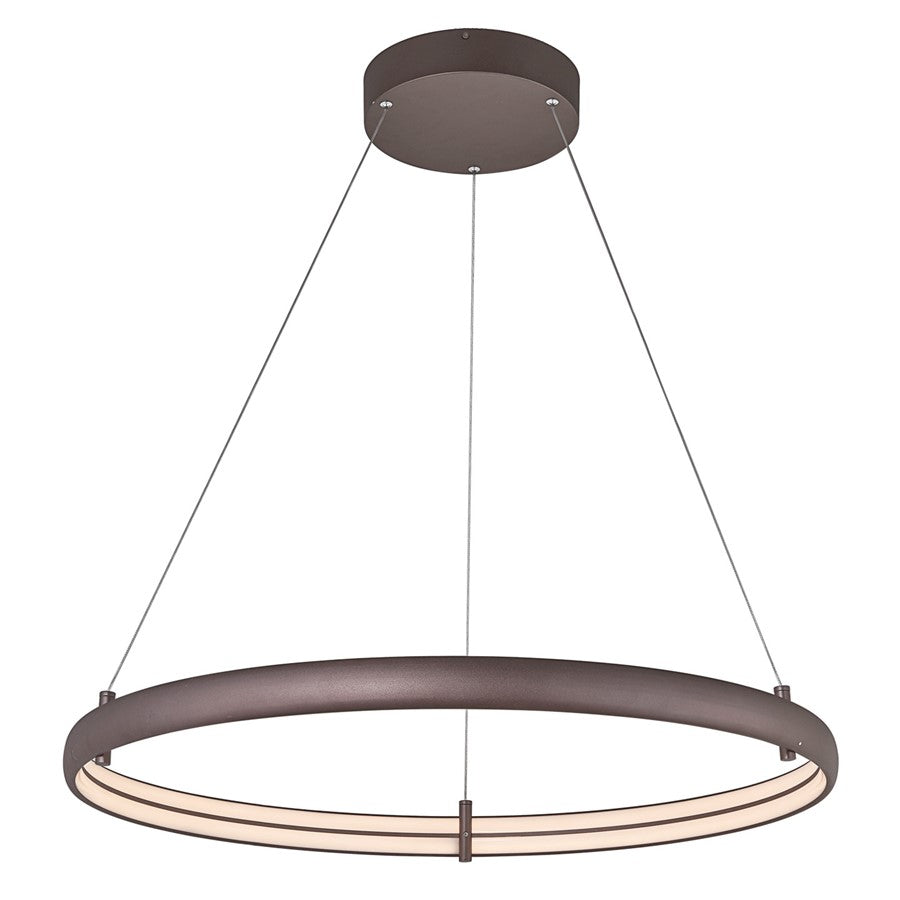 Abra Lighting Sling 1 Light Medium Dual LED Ring Pendant, Bronze