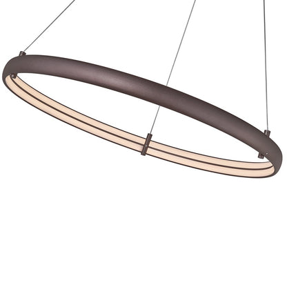 Abra Lighting Sling 1 Light Medium Dual LED Ring Pendant, Bronze