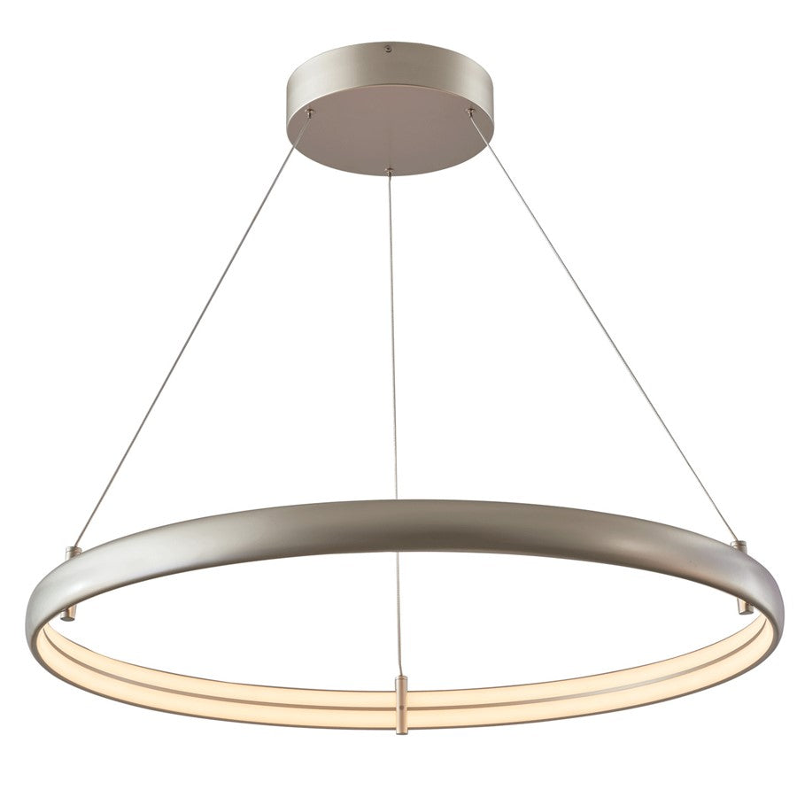 Abra Lighting Sling 1Lt Medium Dual LED Ring Pendant, Silver - 10008PN-TS-SLING