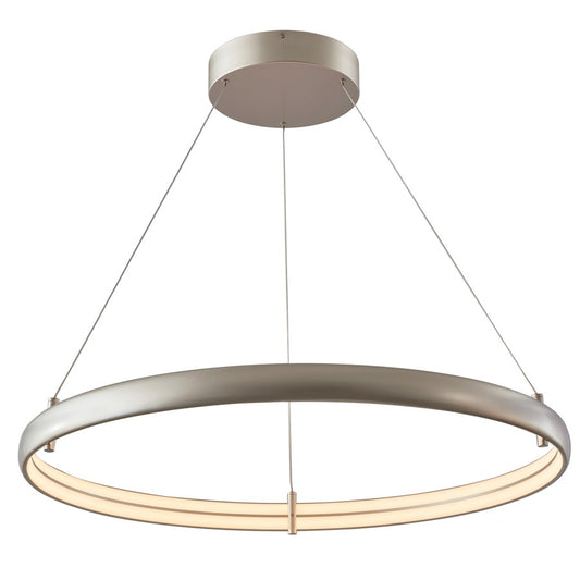 Abra Lighting Sling 1Lt Medium Dual LED Ring Pendant, Silver - 10008PN-TS-SLING