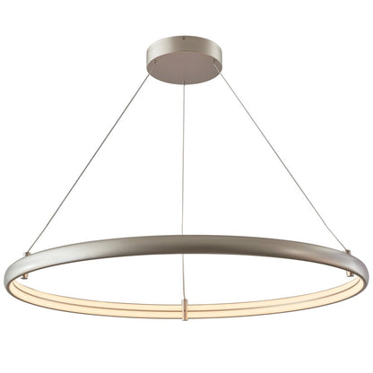 Abra Lighting Sling 1Lt Large Dual LED Ring Pendant, Silver - 10009PN-TS-SLING