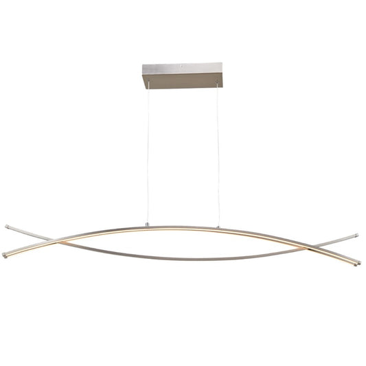 Abra Lighting Wishbone 3Lt Crossed Frame Pendant, Nickel - 10016PN-BN-WISHBONE