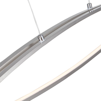 Abra Lighting ORB 1 Light Linear Bar Pendant/Opal Orb, Aluminum