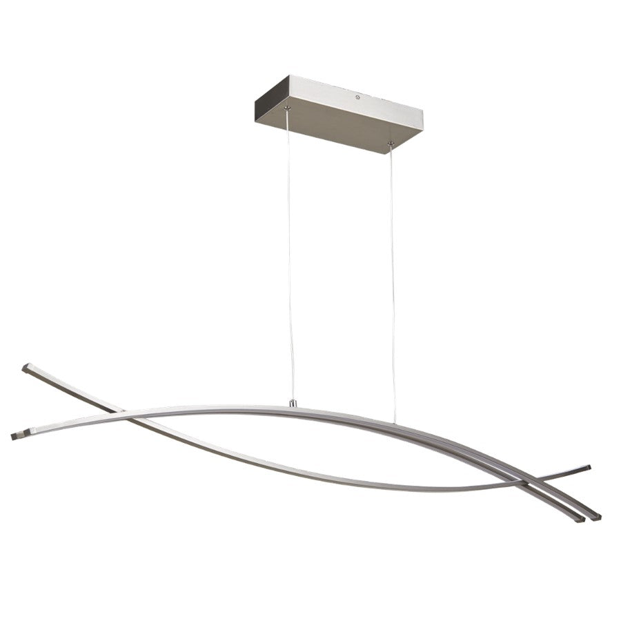 Abra Lighting ORB 1 Light Linear Bar Pendant/Opal Orb, Aluminum