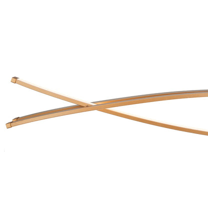 Abra Lighting Wishbone 3 Light Crossed Frame Pendant, Gold