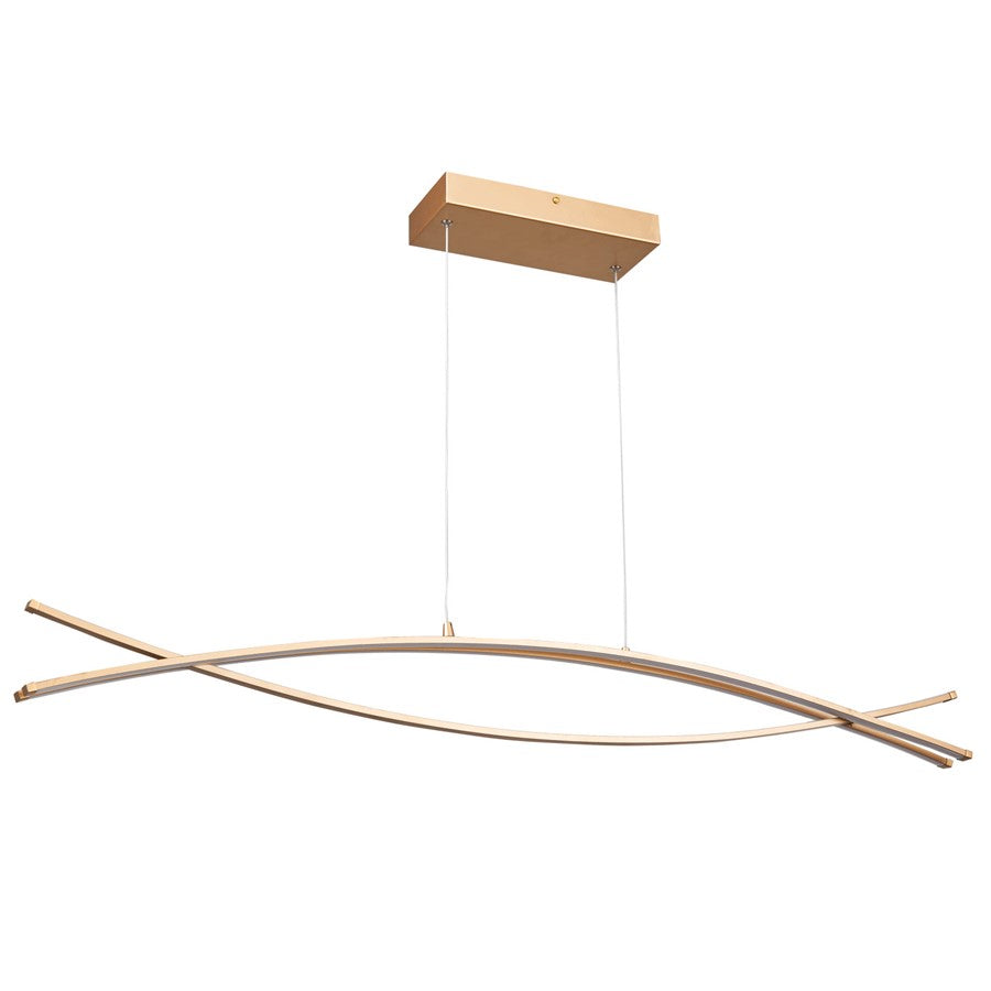 Abra Lighting ORB 1 Light Linear Bar Pendant/Opal Glass Orb, Chrome