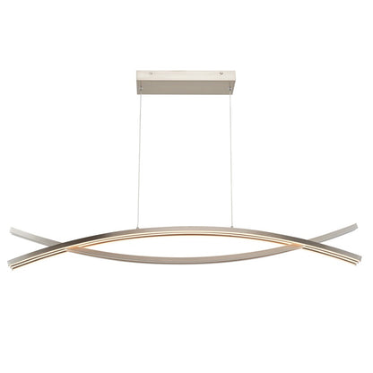 Abra Lighting Wishbone 5Lt Crossed Frame Pendant, Nickel - 10017PN-BN-WISHBONE