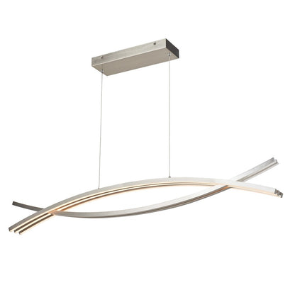 Abra Lighting Wishbone 5 Light Crossed Frame Pendant, Nickel