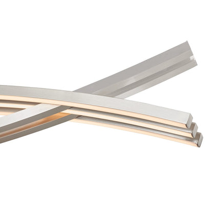 Abra Lighting Wishbone 5 Light Crossed Frame Pendant, Nickel