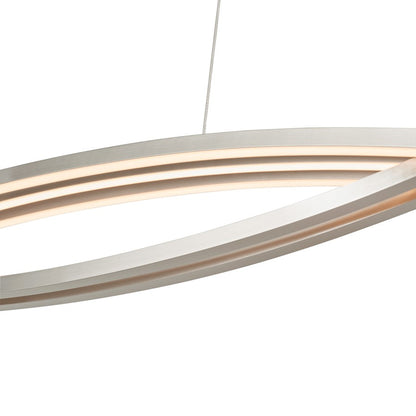 Abra Lighting Wishbone 5 Light Crossed Frame Pendant, Nickel