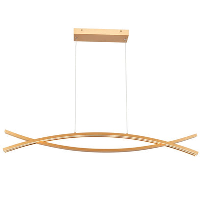 Abra Lighting Wishbone 5Lt Crossed Frame Pendant, Gold - 10017PN-GLD-WISHBONE