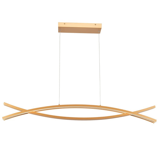 Abra Lighting Wishbone 5Lt Crossed Frame Pendant, Gold - 10017PN-GLD-WISHBONE