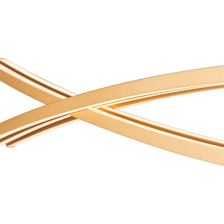 Abra Lighting Wishbone 5 Light Crossed Frame Pendant, Gold