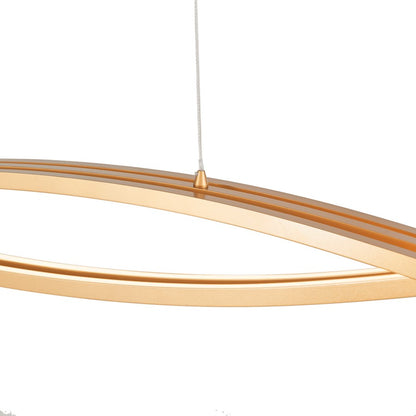 Abra Lighting Wishbone 5 Light Crossed Frame Pendant, Gold