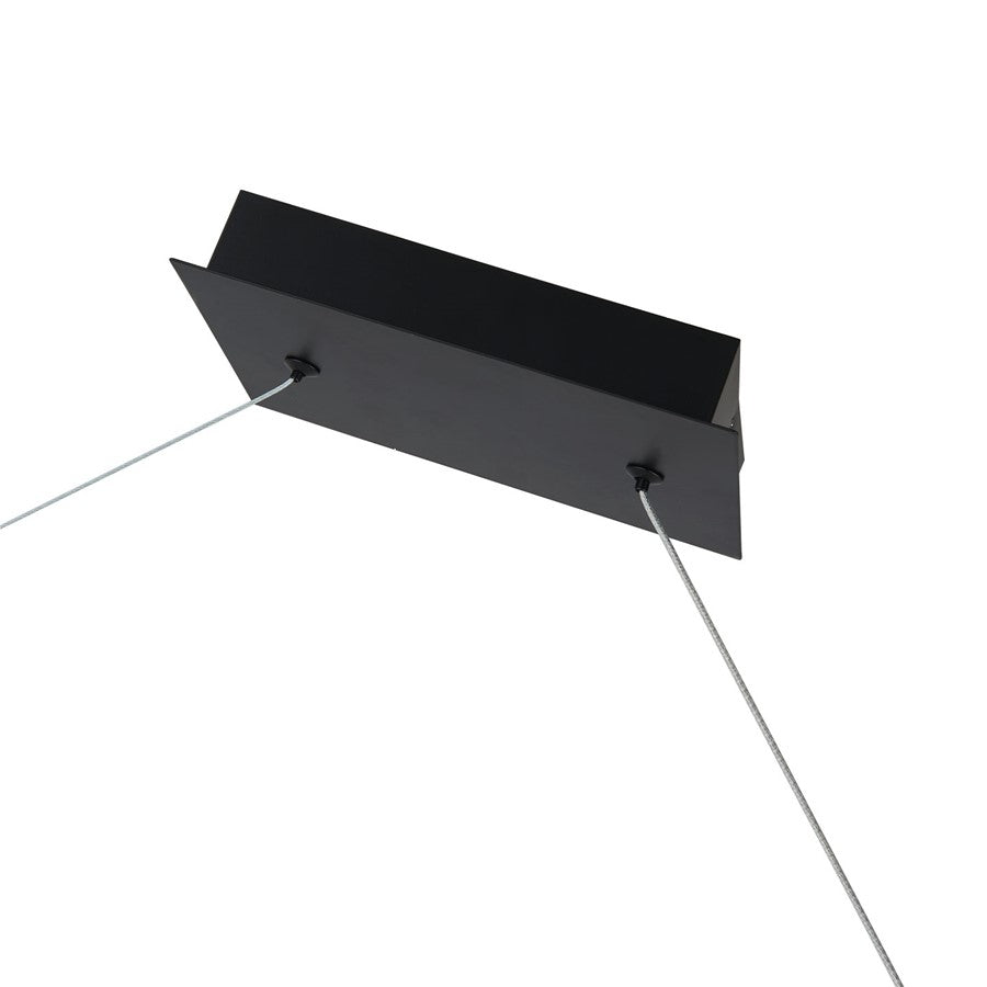Abra Lighting ORB 1 Light Linear Bar Pendant/3 Orbs, Black/Opal