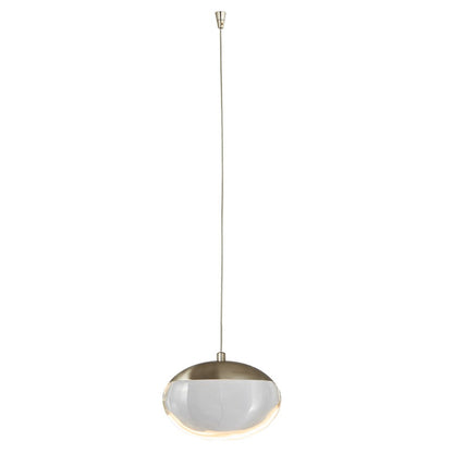 Abra Lighting Athena 1 Light Teardrop Pendant/120" Cord, Nickel