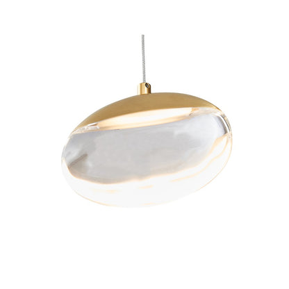 Abra Lighting Athena 1 Light Oval Teardrop Pendant, BK/BS