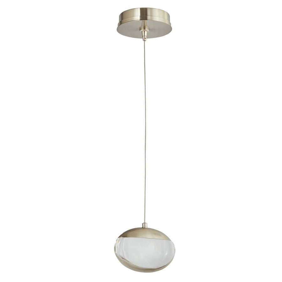 Abra Lighting Athena 1Lt Teardrop Pendant, Nickel - 10061PN-BN-ATHENA
