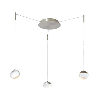 Abra Lighting Athena 3 Light Octopus Pendant/Teardrop, Nickel