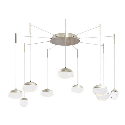 Abra Lighting Athena 9Lt Octopus Pendant/Teardrop, Nickel - 10064PN-BN-ATHENA