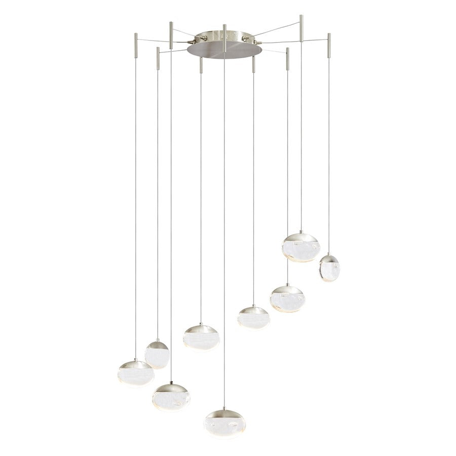 Abra Lighting Athena 9 Light Octopus Pendant/Teardrop, Nickel