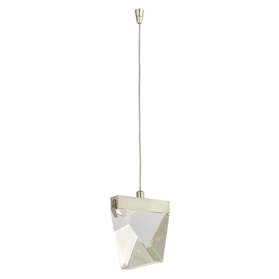 Abra Lighting Atlas 1Lt Diamond Pendant/120" Cord, Nickel - 10069PN-BN-ATLAS