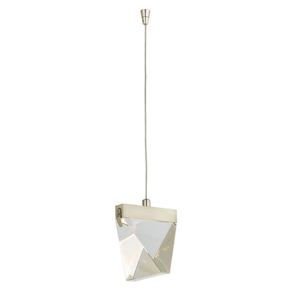Abra Lighting Atlas 1Lt Diamond Pendant/120" Cord, Nickel - 10069PN-BN-ATLAS