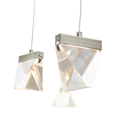 Abra Lighting Atlas 1 Light Diamond Pendant/120" Cord, Nickel