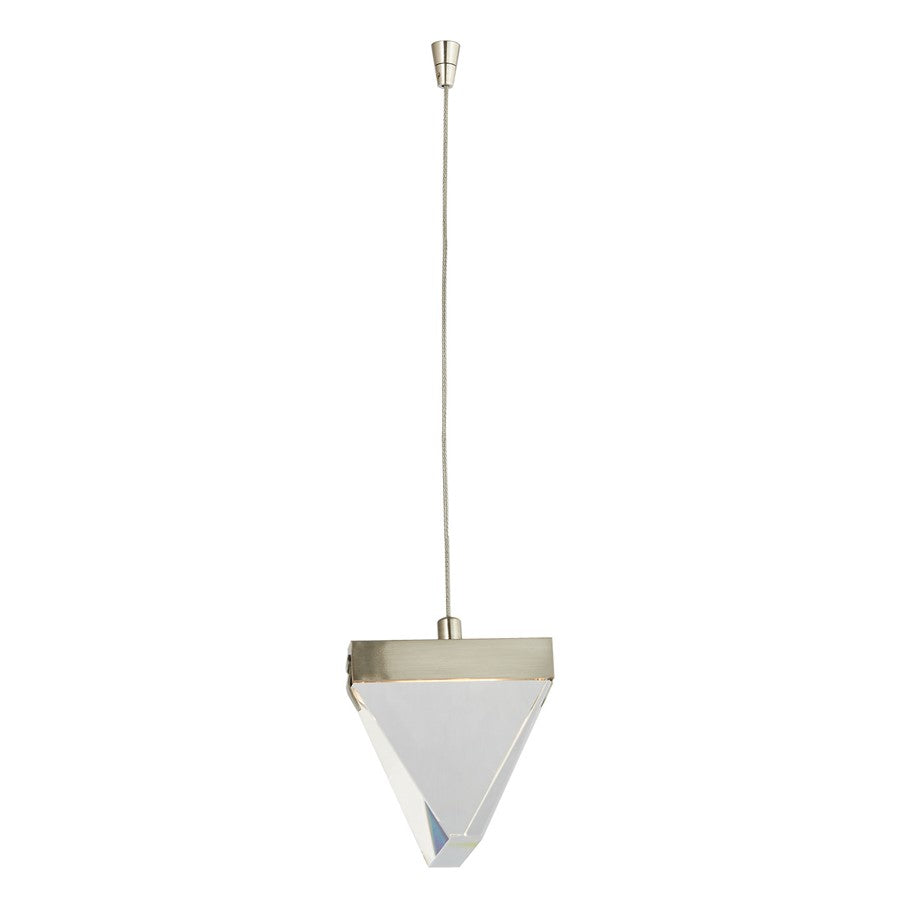 Abra Lighting Atlas 1 Light Diamond Pendant/120" Cord, Nickel