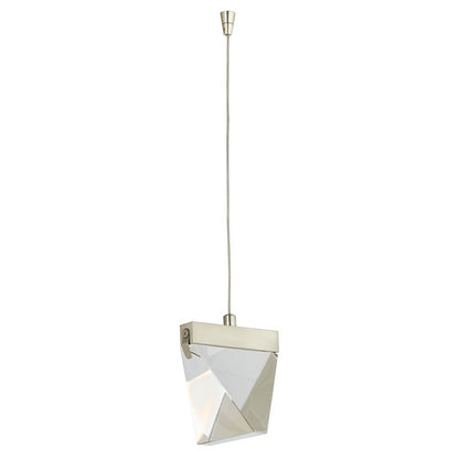 Abra Lighting Atlas 1 Light Diamond Pendant/120" Cord, Nickel