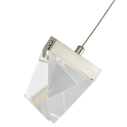 Abra Lighting Atlas 1 Light Diamond Pendant/120" Cord, Nickel