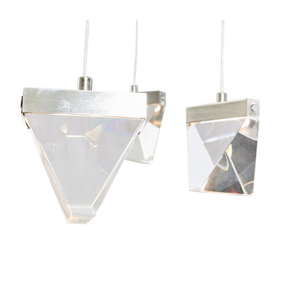 Abra Lighting Atlas 1 Light Diamond Pendant/120" Cord, Nickel