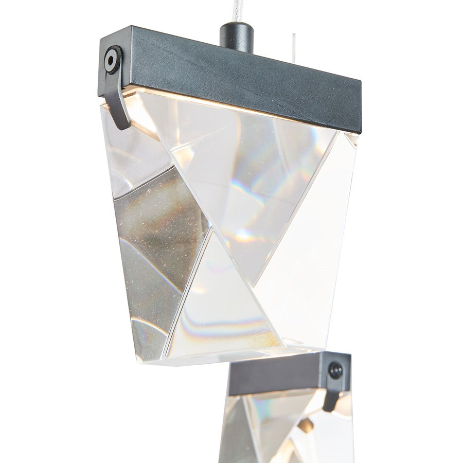 Abra Lighting Atlas 1 Light Diamond Pendant/120" Cord, Black