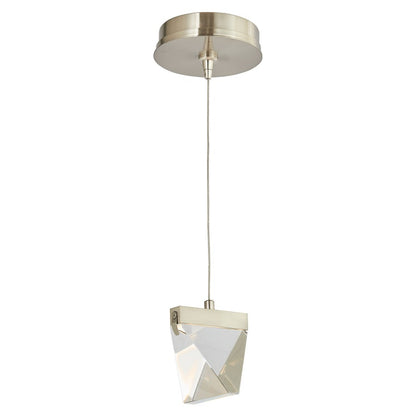 Abra Lighting Atlas 1Lt Diamond Pendant/Canopy/Driver, Nickel - 10070PN-BN-ATLAS