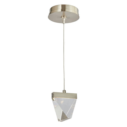 Abra Lighting Atlas 1 Light Diamond Pendant/Canopy/Driver, Nickel