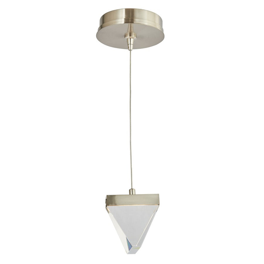 Abra Lighting Atlas 1 Light Diamond Pendant/Canopy/Driver, Nickel