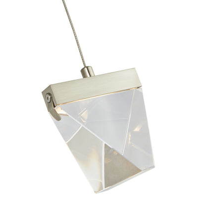 Abra Lighting Atlas 1 Light Diamond Pendant/Canopy/Driver, Nickel