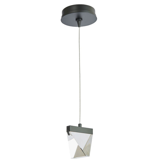 Abra Lighting Atlas 1Lt Diamond Pendant/Canopy/Driver, Black - 10070PN-MB-ATLAS