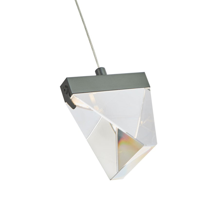 Abra Lighting Atlas 1 Light Diamond Pendant/Canopy/Driver, Black