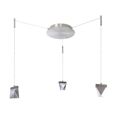 Abra Lighting Atlas 3 Light Octopus Pendant/Diamond, Nickel