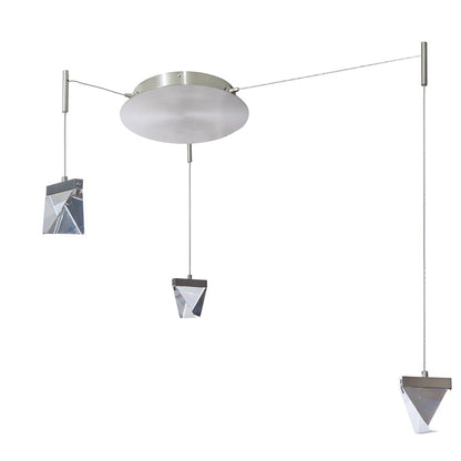 Abra Lighting Atlas 3 Light Octopus Pendant/Diamond, Nickel