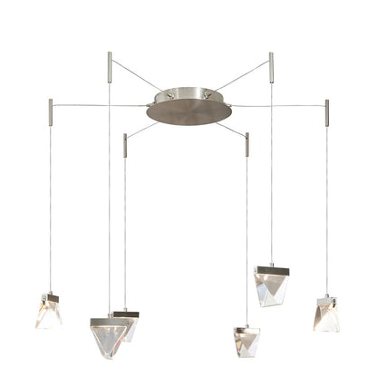 Abra Lighting Atlas 6 Light Octopus Pendant/Diamond, Nickel